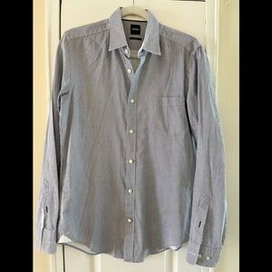 BOSS CASUAL BUTTON DOWN SHIRT SMALL S SLIM FIT
